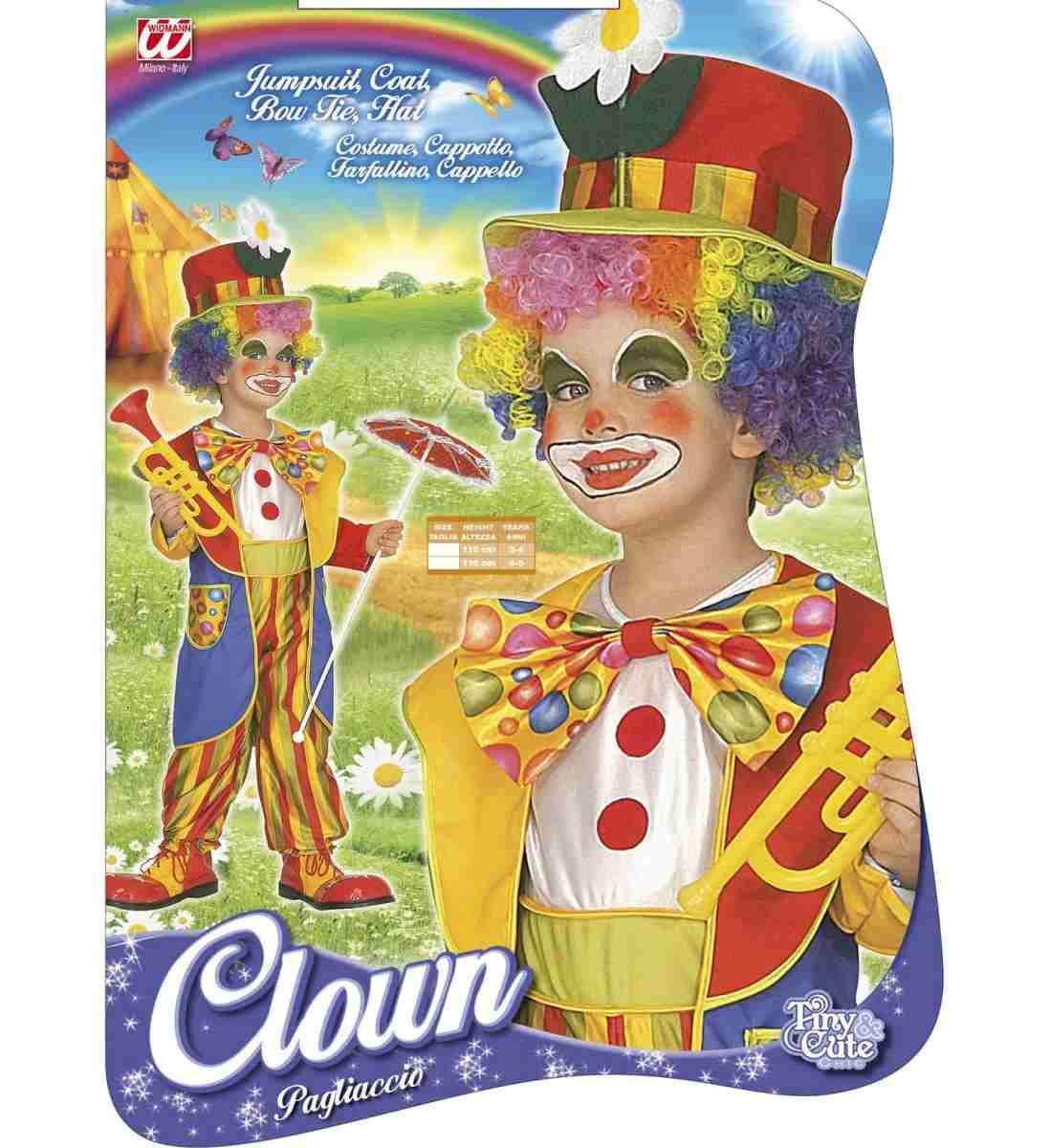 Pagliaccio (costume cappotto farfallino cappello)