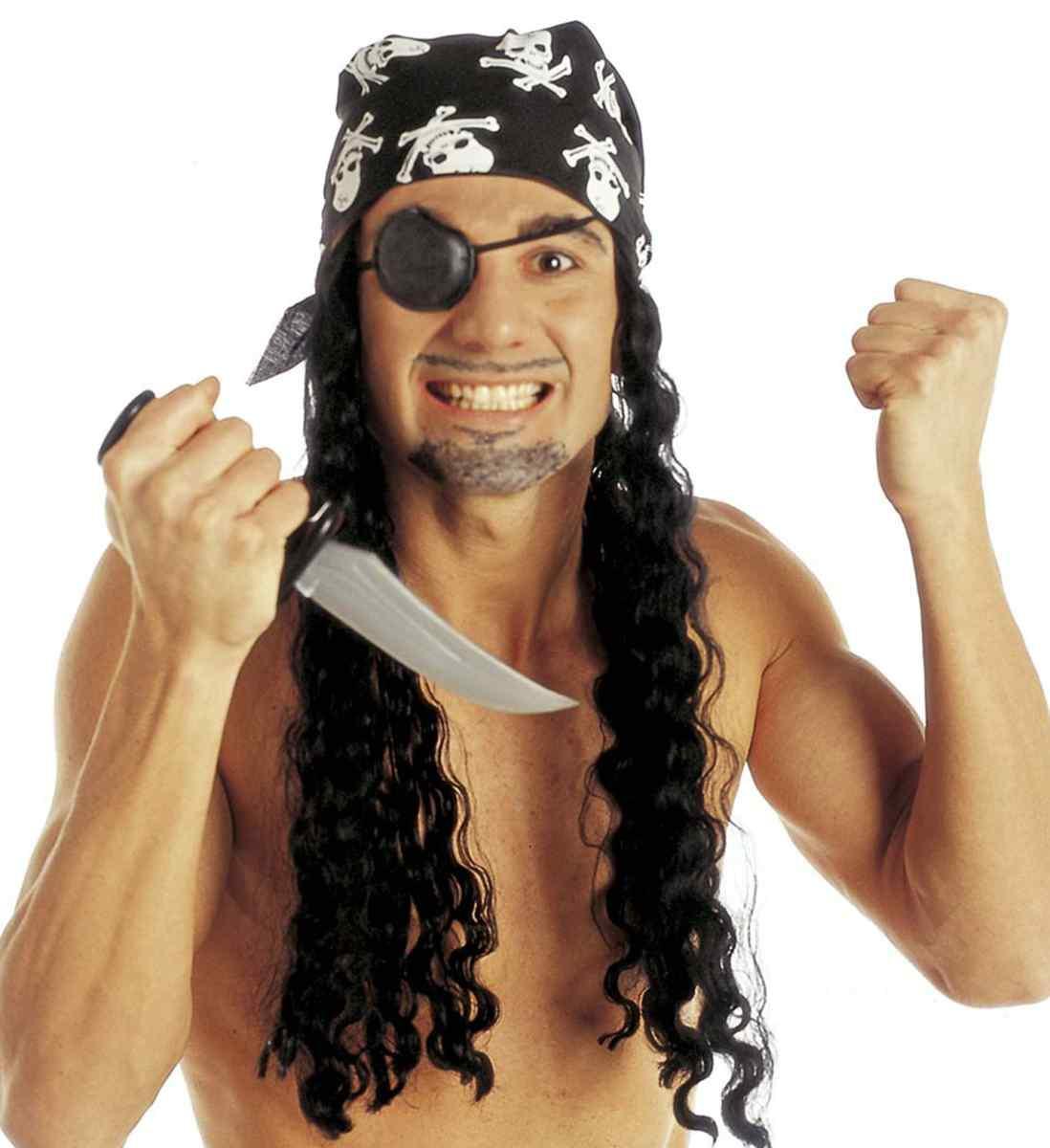 Parrucca pirata + bandana + benda    6054p