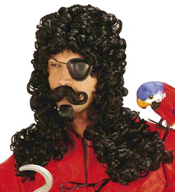 Parrucca capitano con baffi e pizzetto    6200h