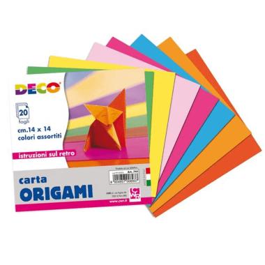 Carta origami 14*14 col. assortiti