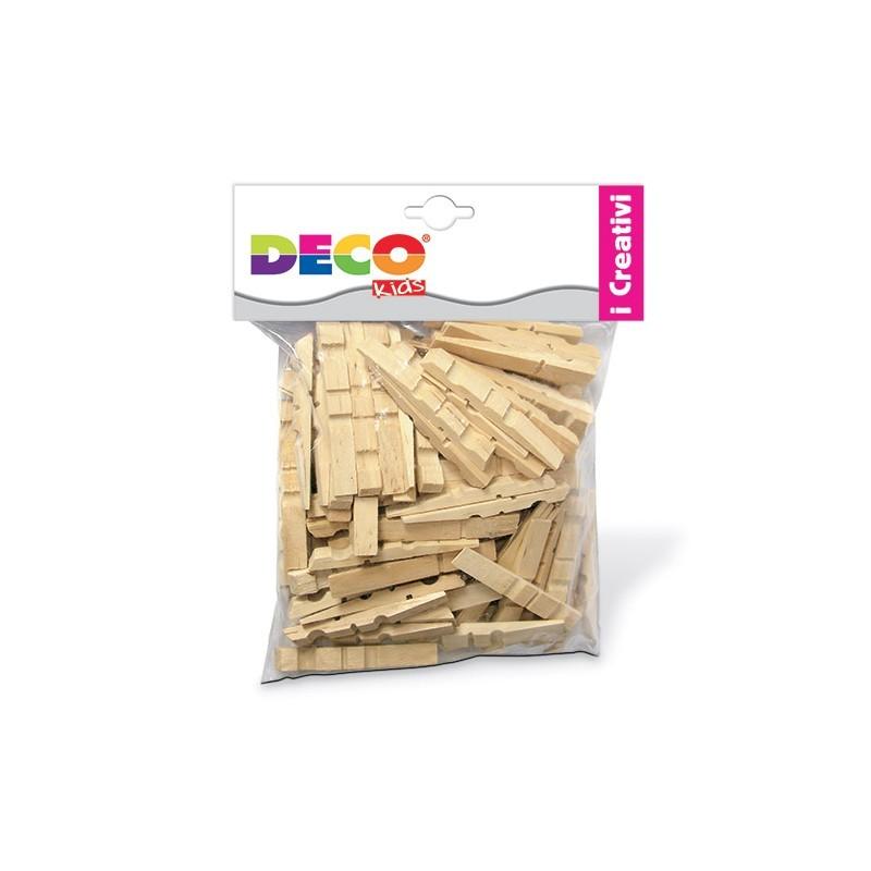 Mezze mollette legno 45mm 100pz