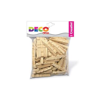 Mezze mollette legno 45mm 100pz