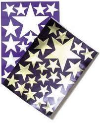 Stelle adesive due fogli argento