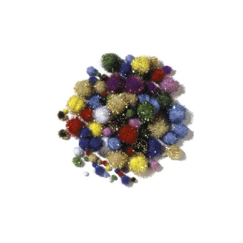 Pompons lame' busta 100pz