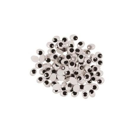 Occhi mobili adesivi 5x7mm 100pz