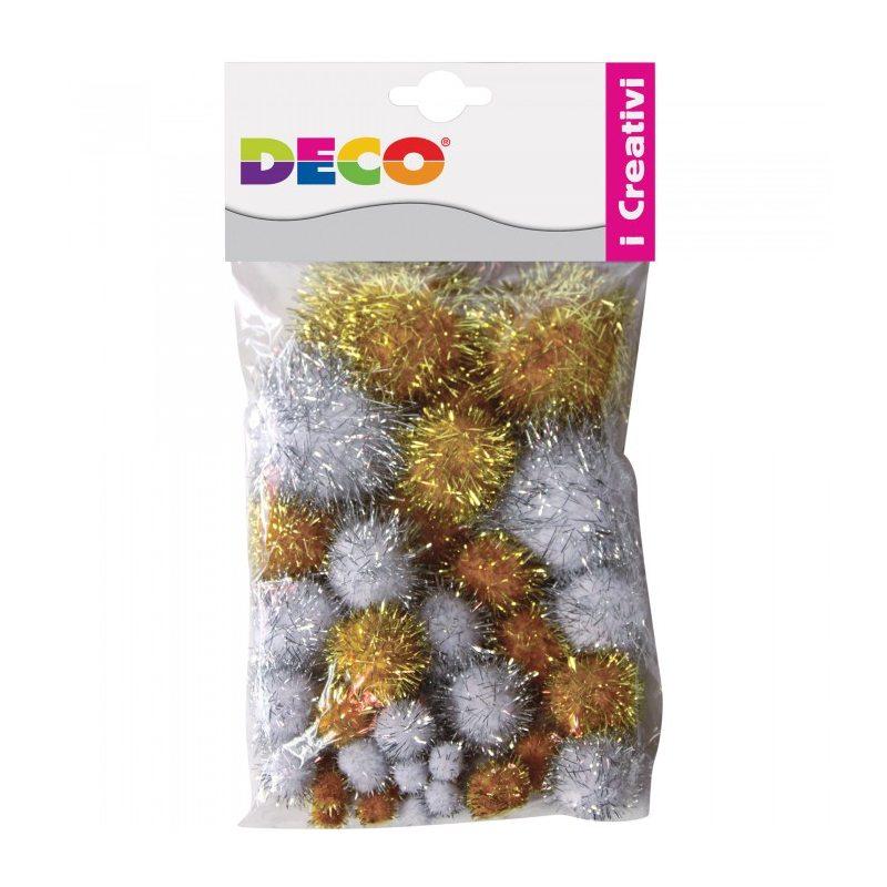 Pompons lame' busta 40 oro/arg. misure ass.
