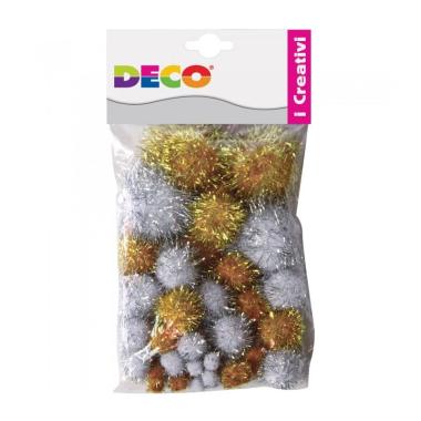 Pompons lame' busta 40 oro/arg. misure ass.