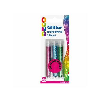 GLITTER PORPORINA OLOGRAFICI 3 FLACONI 12ml