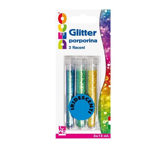 Glitter porporina iridescente 3flaconi 12ml