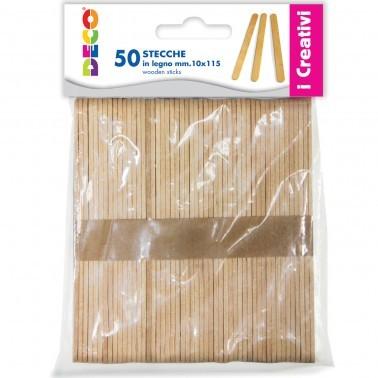 Stecche in legno  1x11,5 cm 50 pz