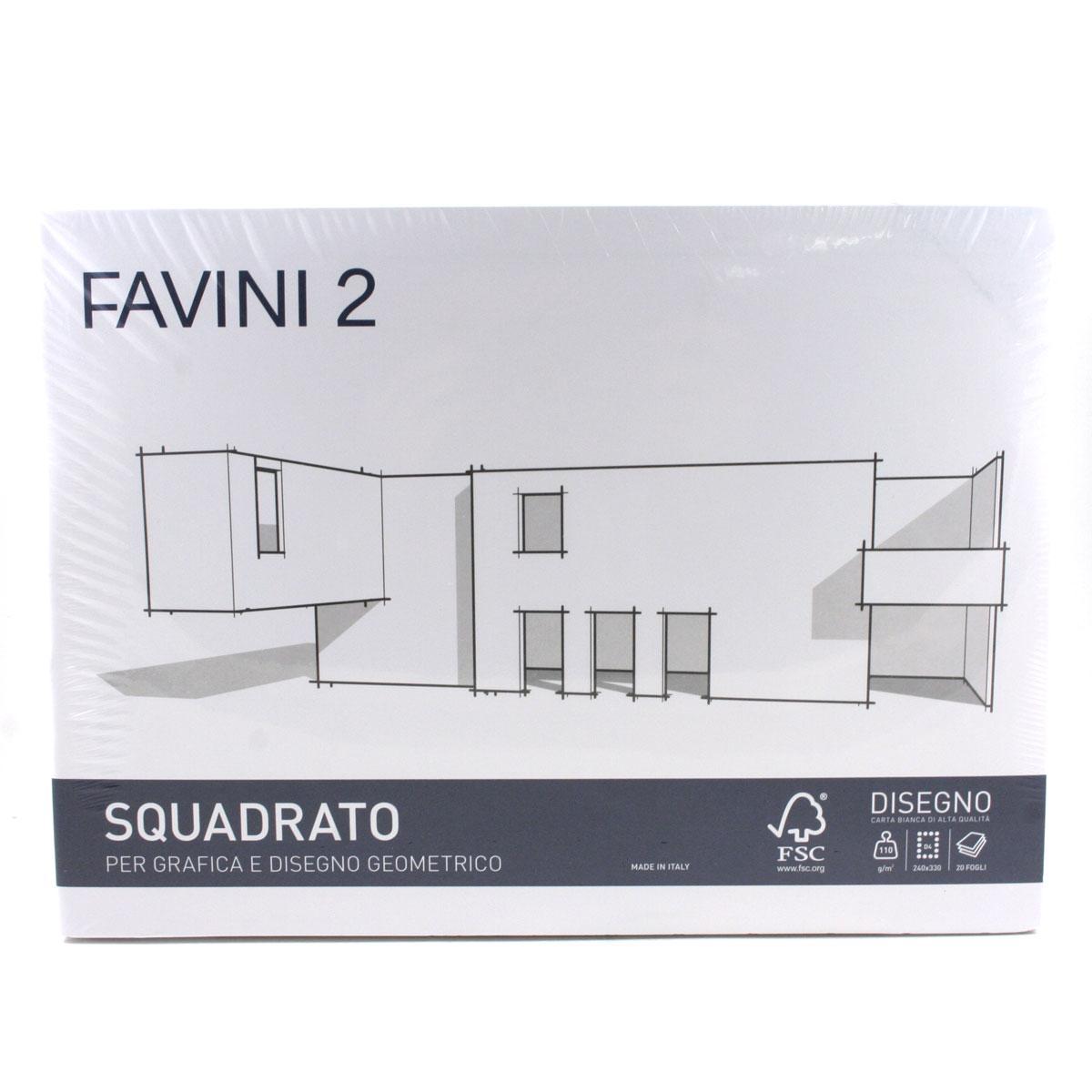ALBUM FAVINI 2 RIQUADRATO f.to 24X33CM 110 GR, 10 FF