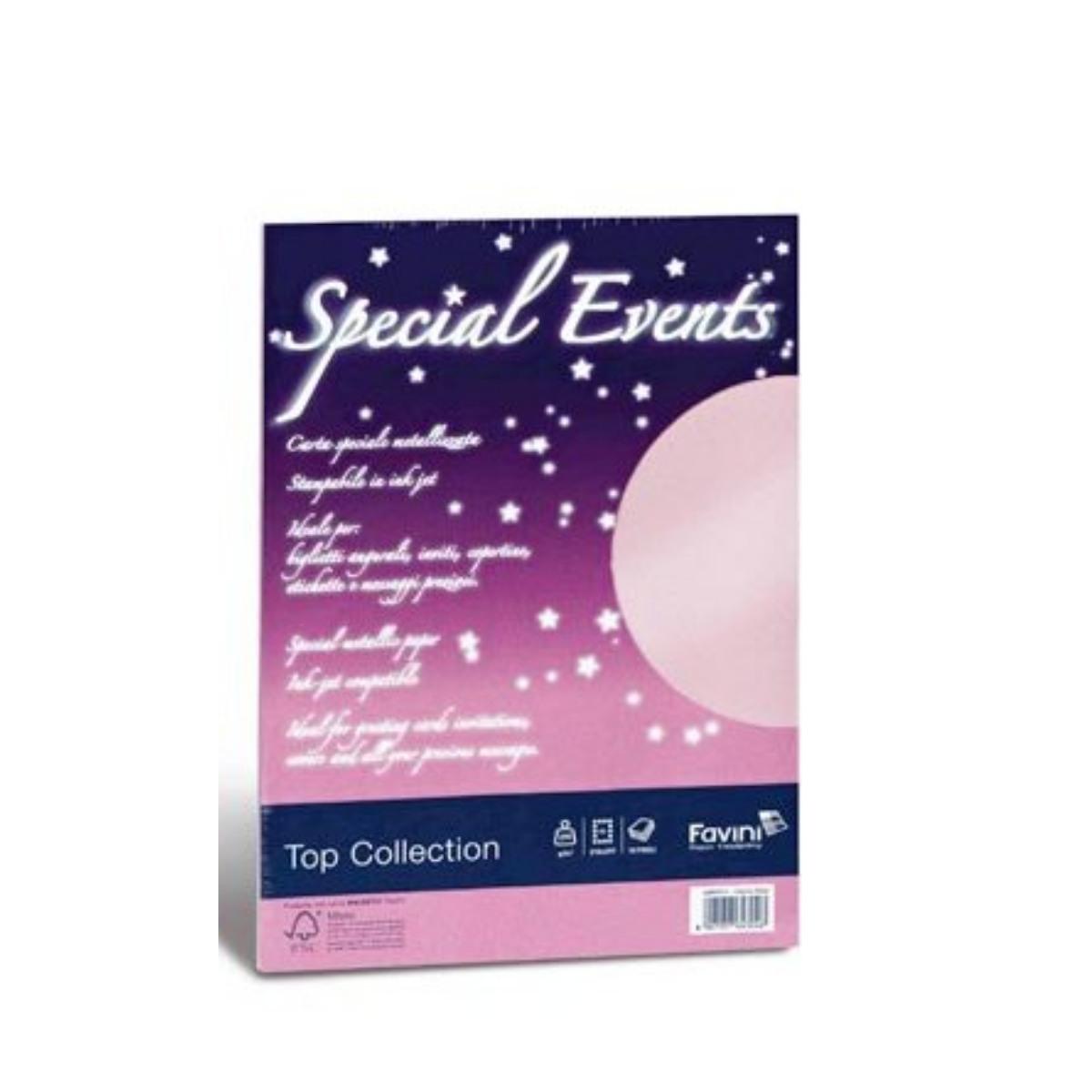 10 fogli a4 linea special events 250g pink 05