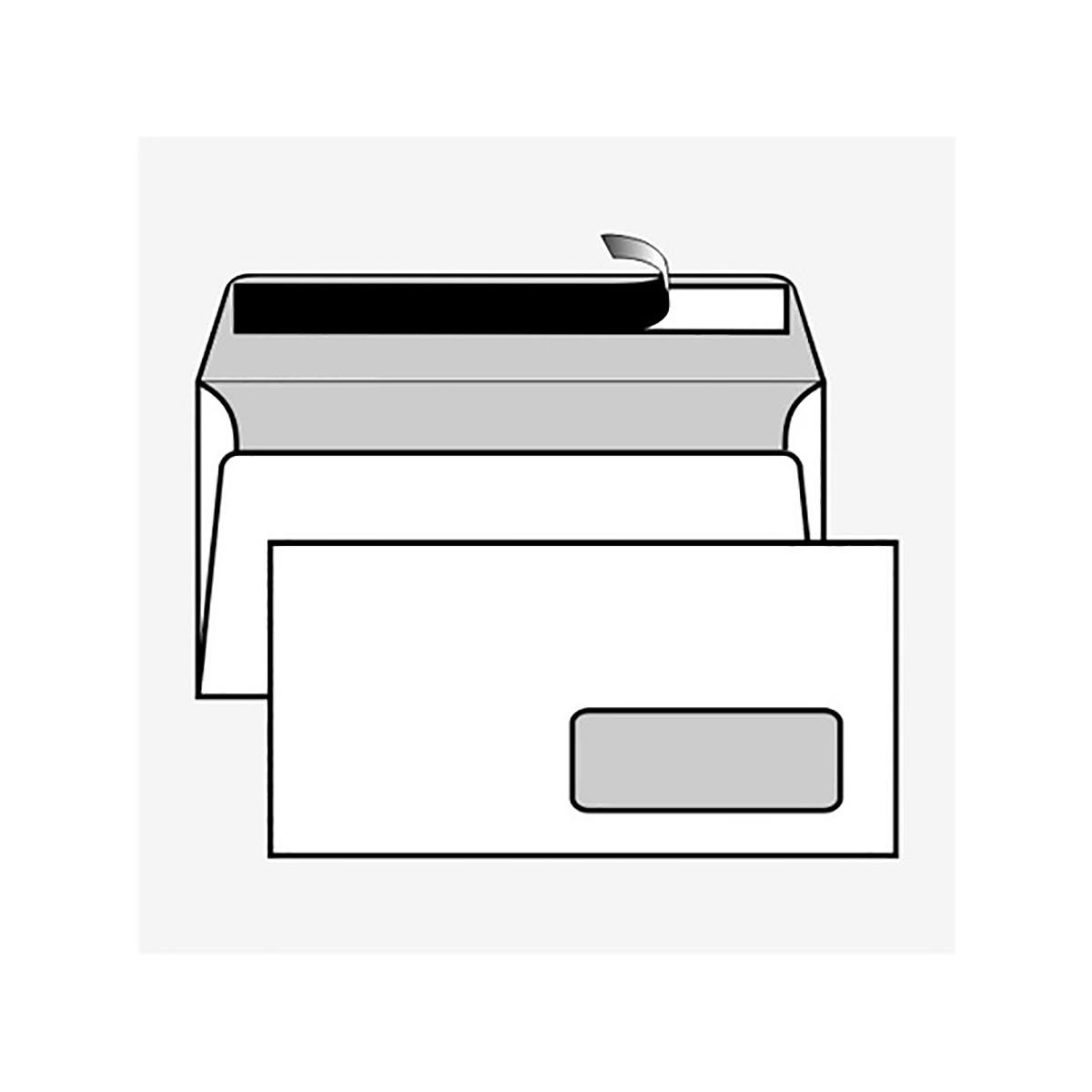 Busta commerciale con finestra 110x230 pacco da 500pz