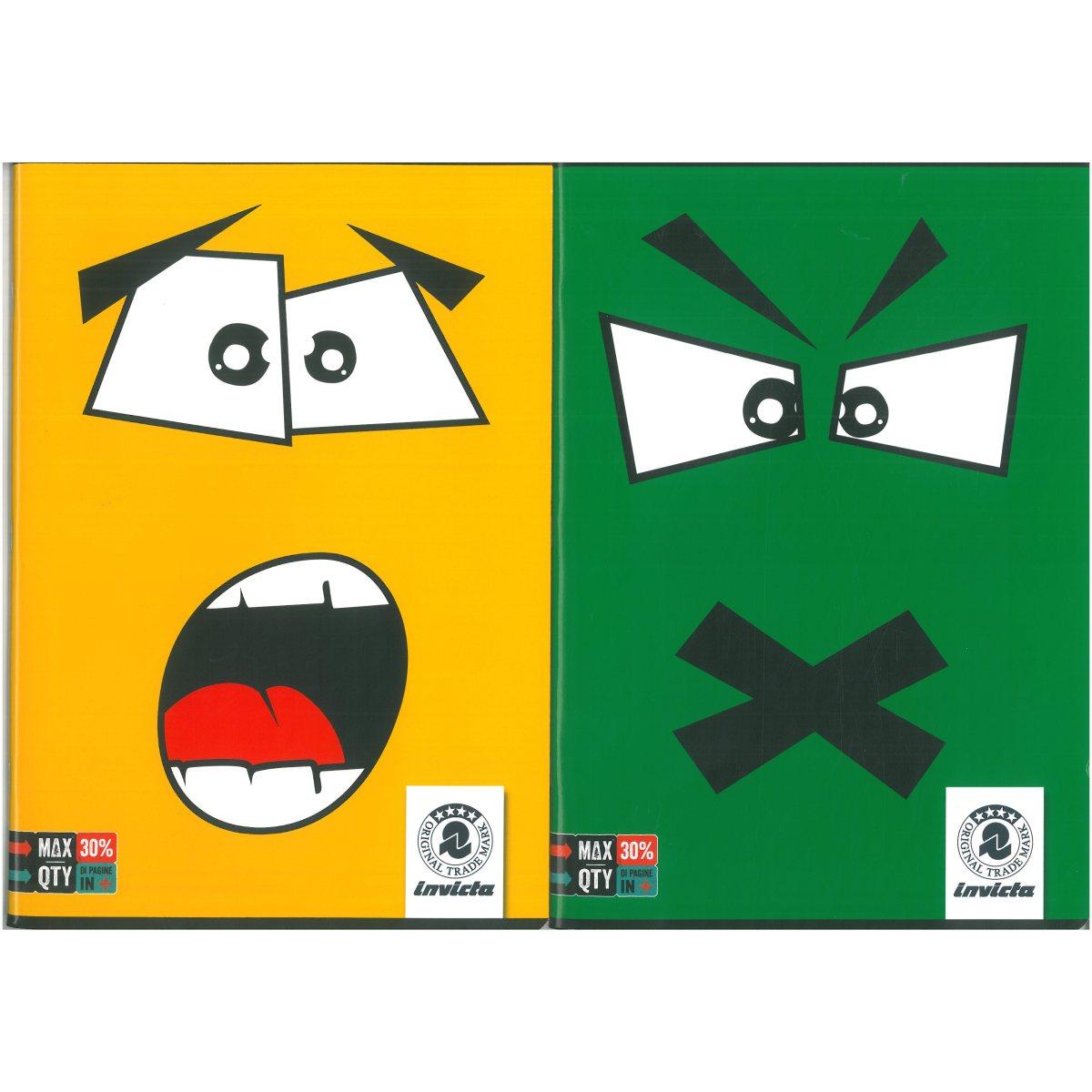 Maxi quaderno invicta face boy/girl rigo 1r