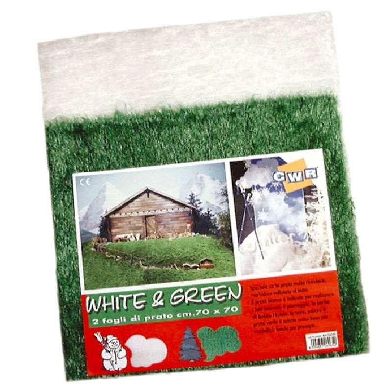 Set vivelle white & green 2fogli 70x70