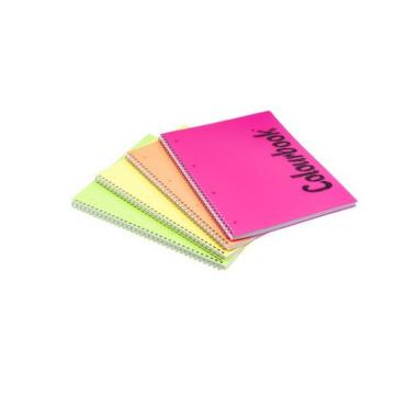 Maxi spirale con fori 80 fogli 5mm colori fluo