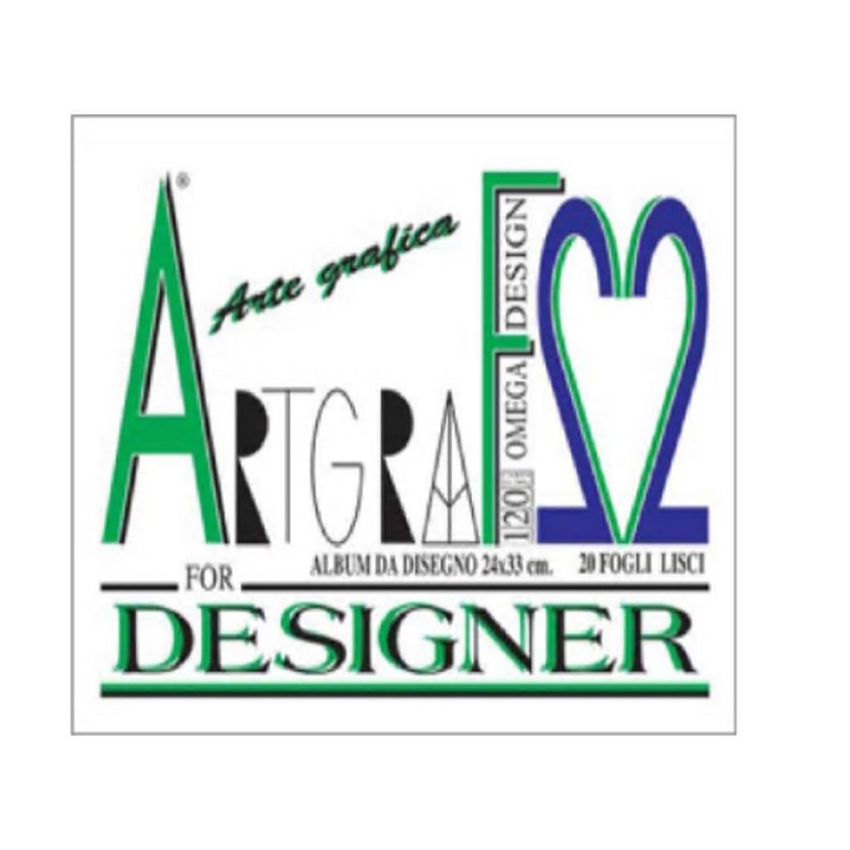 Artgraf album liscio f2 24x33 fg 20 120gr/mq