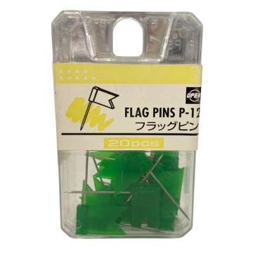 Bandierine verdi con spilli