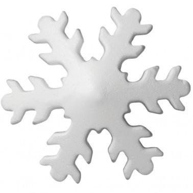 Fiocco di neve ramificato in polistirolo cm 17,5x9h