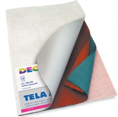 Tela juta colorata 20x30 colori assortiti conf.10pz