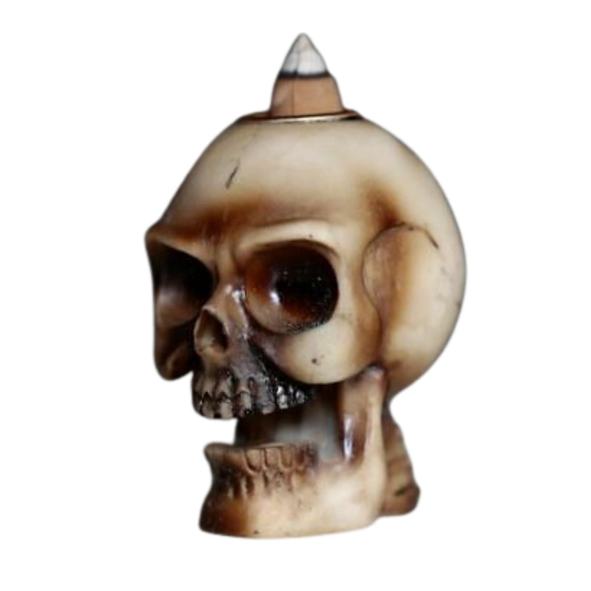 Brucia incenso con effetto a cascata teschio 7,5cm