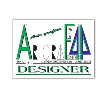 Album artgraf f4 33x48 fogli riquadrati 240gr/ml