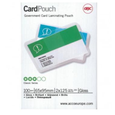 Pouches plastificazione 2x125 65x95mm 100pz