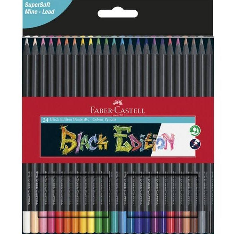 Matite colorate black edition faber-castell astuccio 24 pezzi