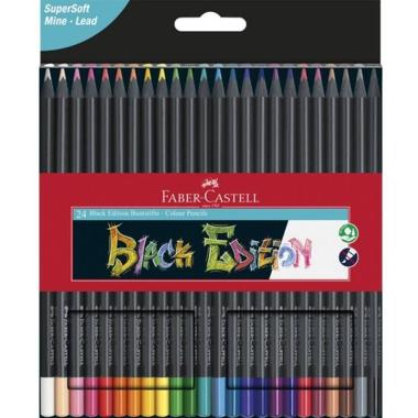 Matite colorate black edition faber-castell astuccio 24 pezzi