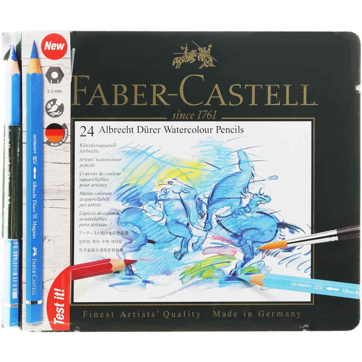 Matite acquerellabili albrecht durer astuccio metallo 24 pezzi