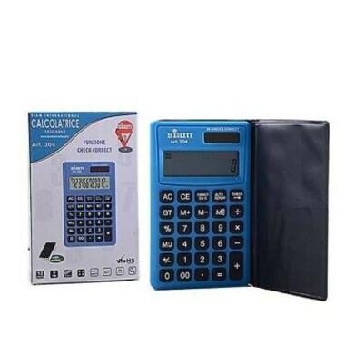 Calcolatrice siam tascabile a 12 cifre colore azzurro