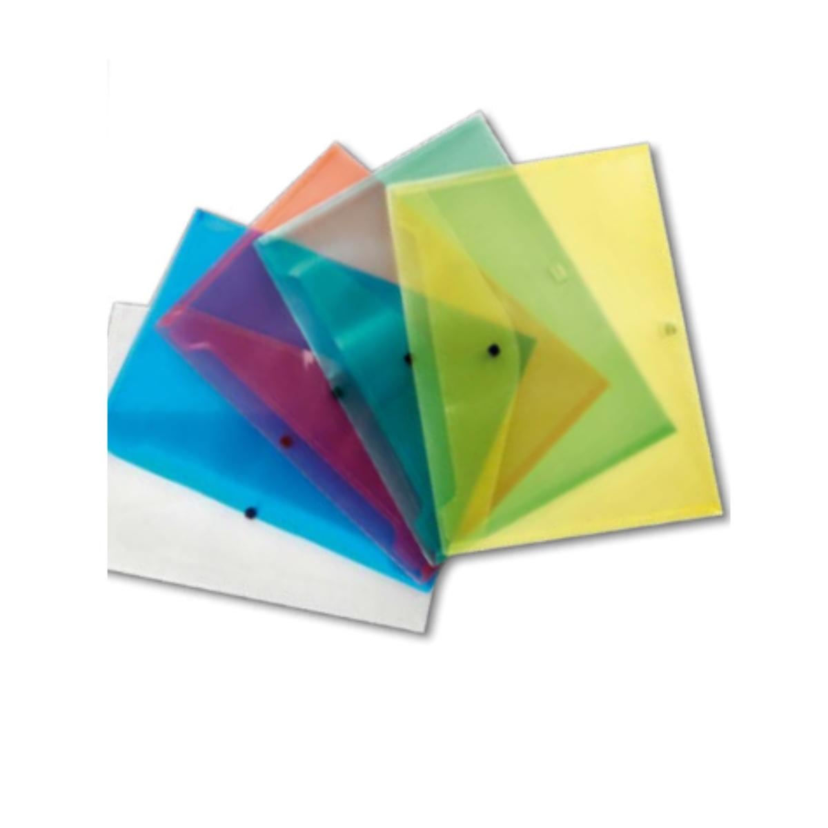 Busta trasparente siam a4 con bottone