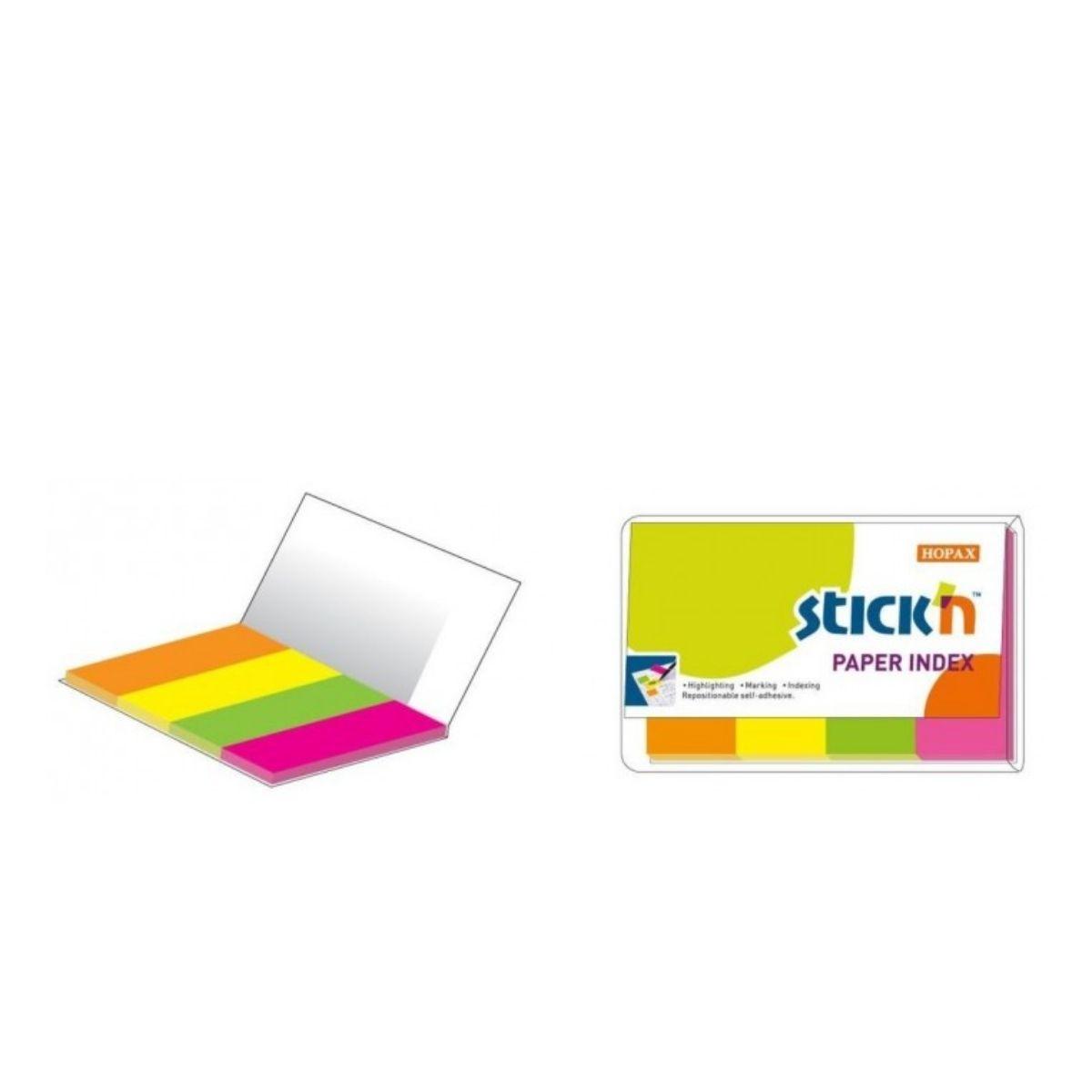 Segnapagina in carta 50x20 mm  colori neon siam