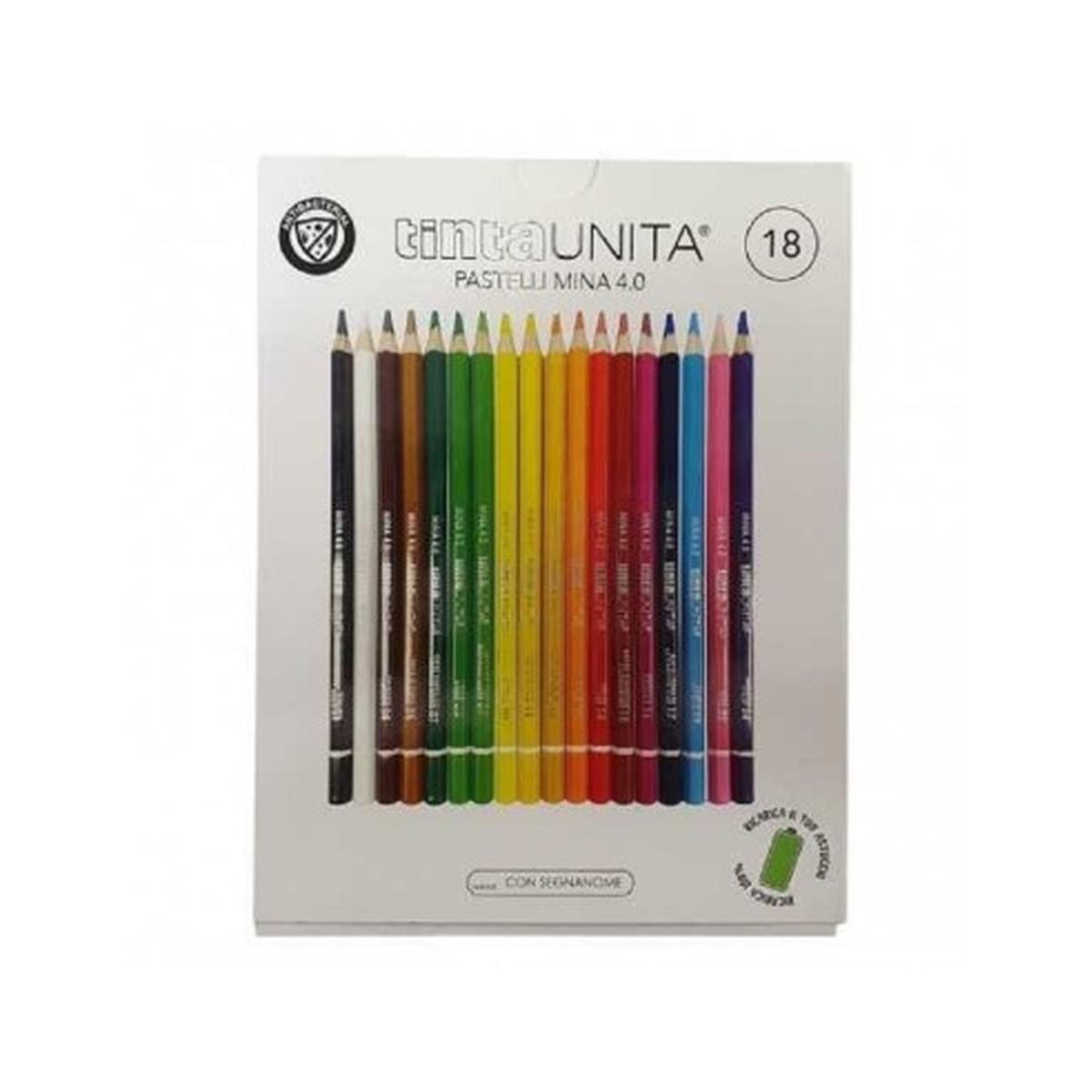 Pastelli a matita 4,2 tintaunita 18pz