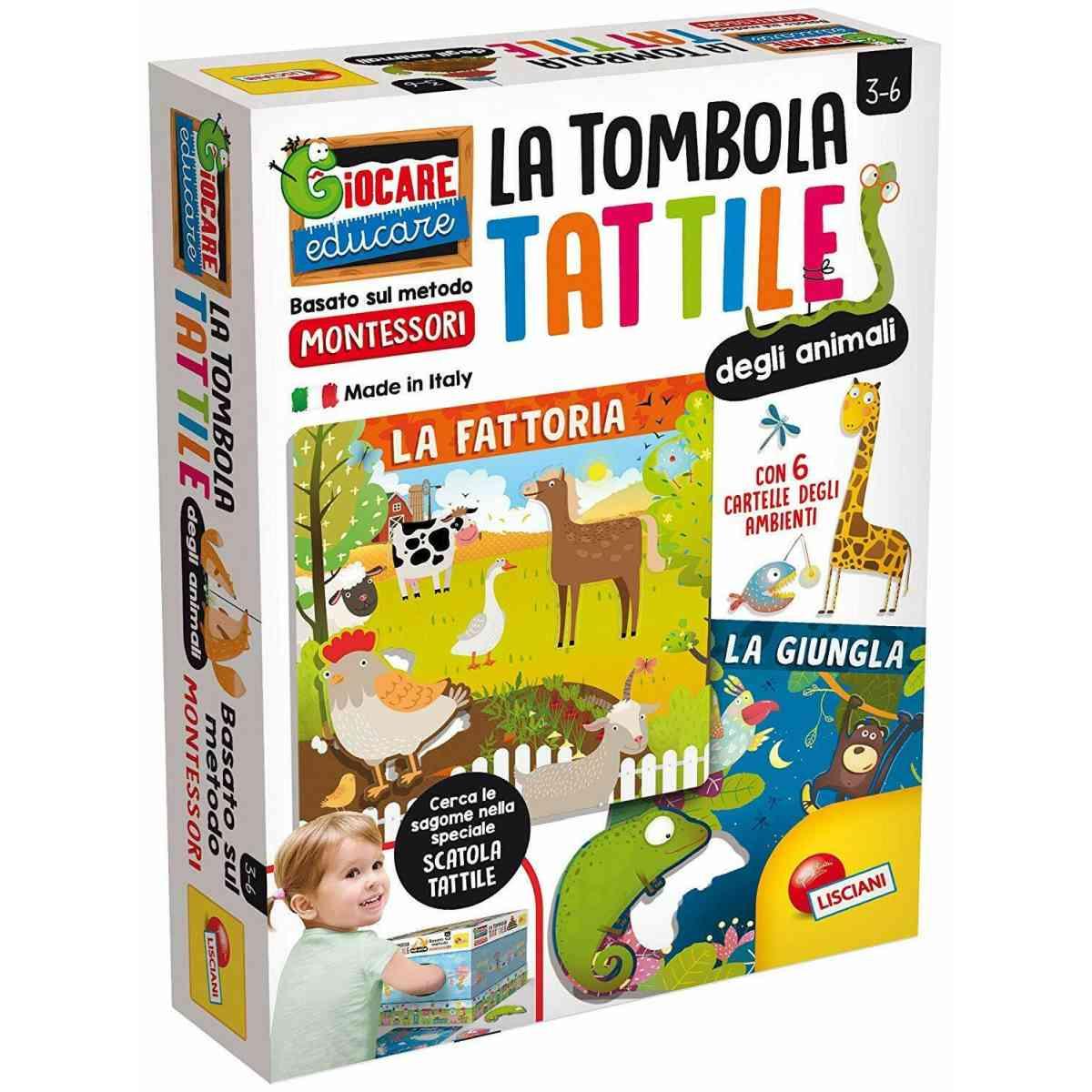 Montessori plus tombola tattile degli animali lisciani