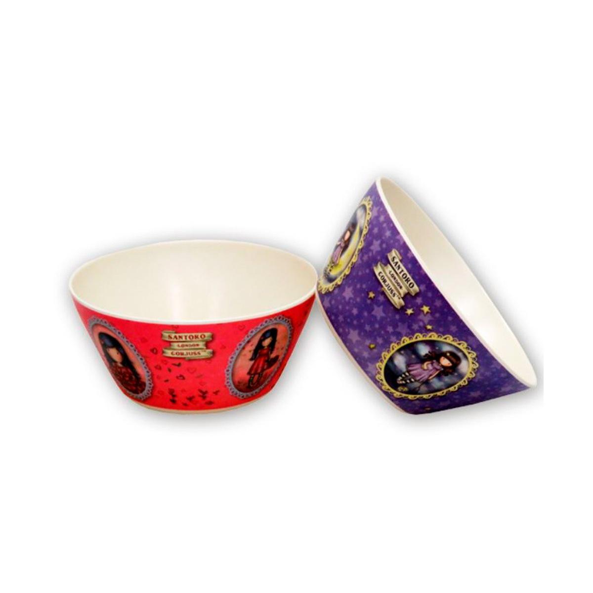 Set 2 ciotole bambu' gorjuss - love grows & catch a falling star