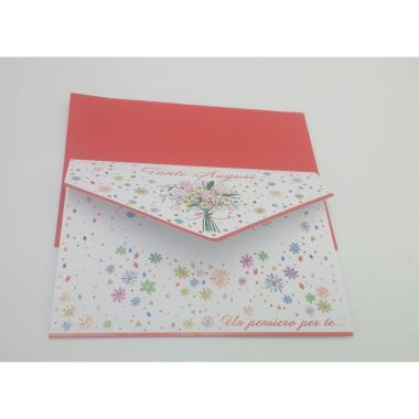 Biglietto tanti auguri porta soldi girasoli e tulipani