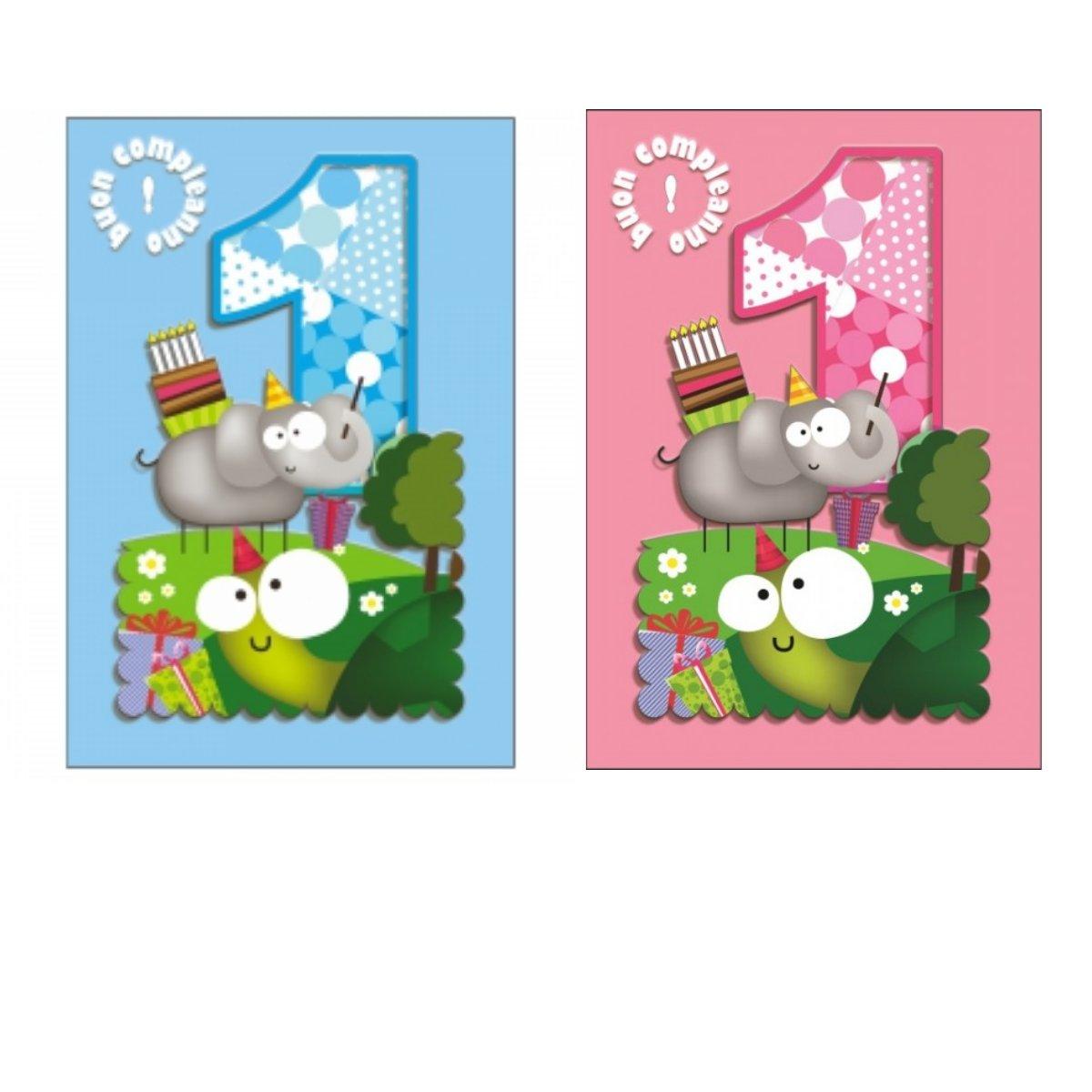 Biglietti buon compleanno 1° anno.