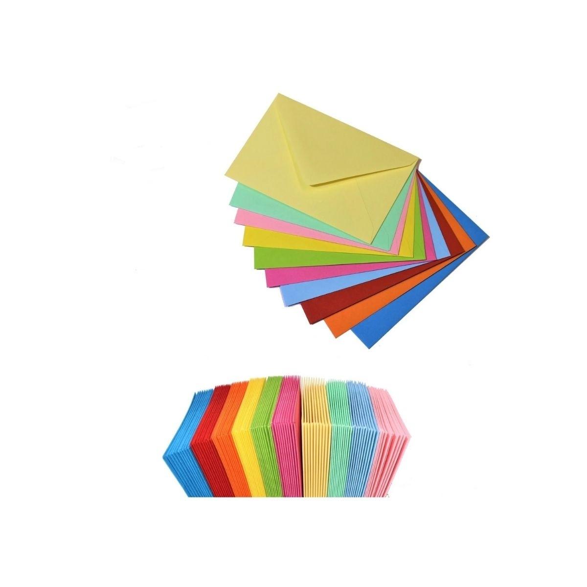 Cartoncino colorato con busta colori assortiti f.to 11x8