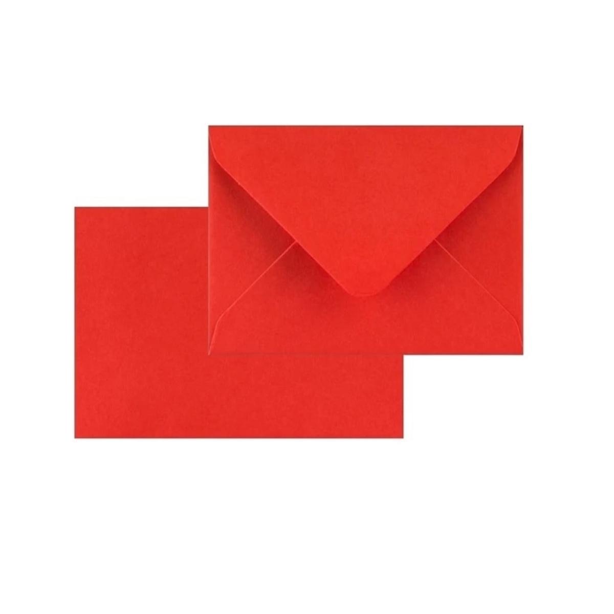 Opalina colore rosso cartoncino con busta f.to 14x9