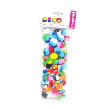Pompons multicolor mm 10/35 set 100 pz