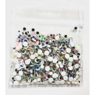 Occhi mobili adesivi iridi coloratediam. 5/7 mm set da 600 pz