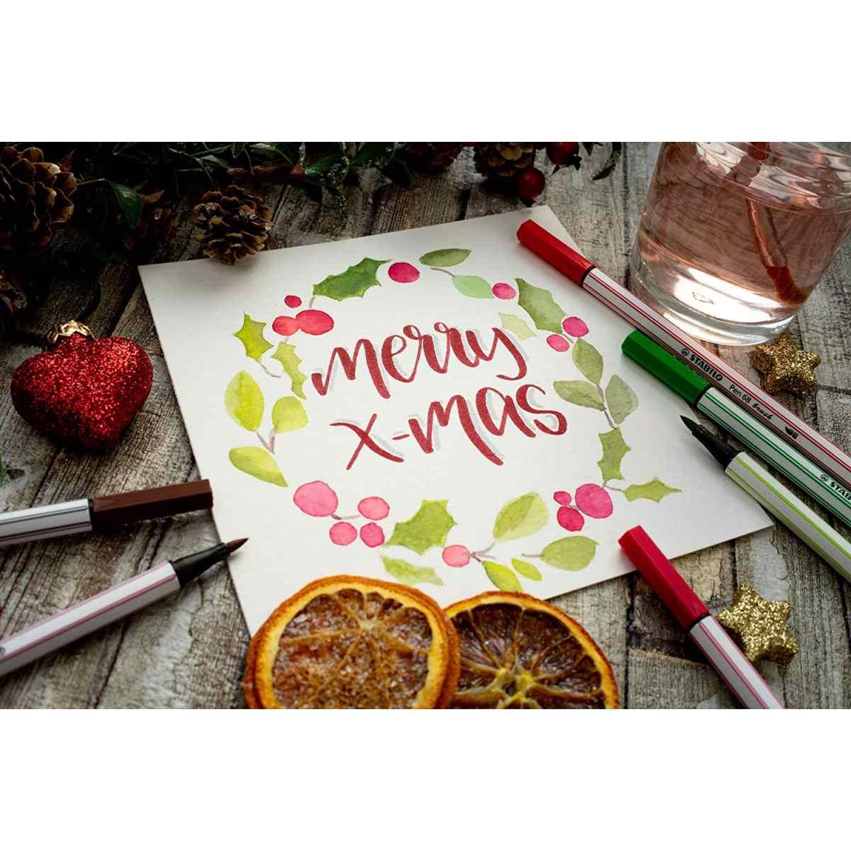 Stabilo pen 68 brush arty confezione 12 colori