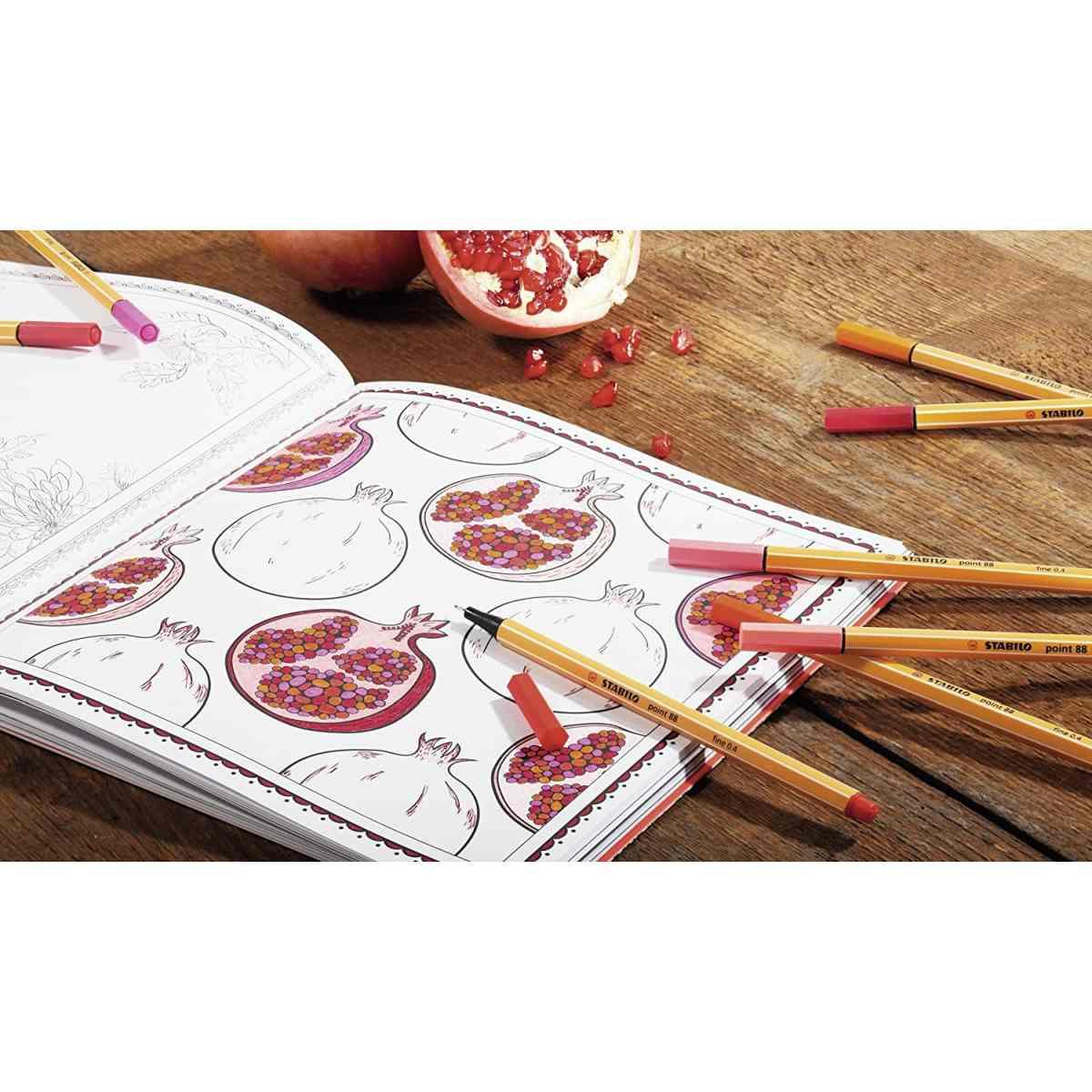 Stabilo fineliner point 88 rotolo 25 pz. arty line