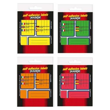 Markin conf. 30 etichette adesive fluo 83x53
