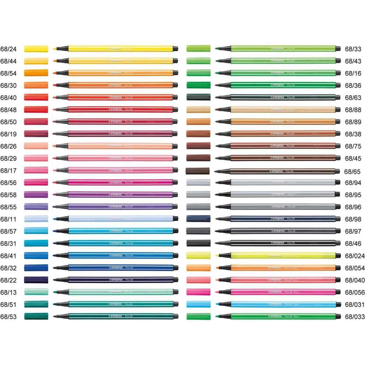 Stabilo pen 68 new colors 2021