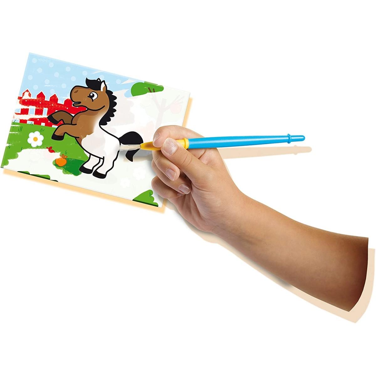 My first colouring with water