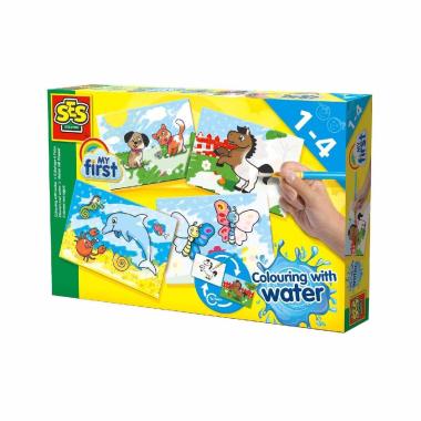 My first colouring with water