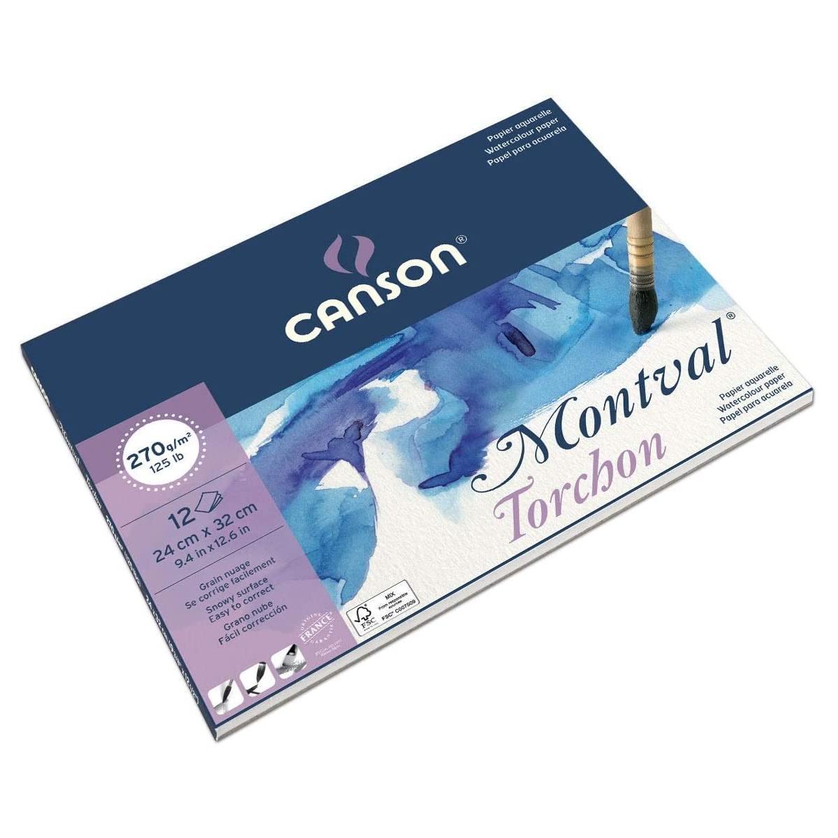 Blocco montval grana nuvola 12fogli 24x32cm 270gr.