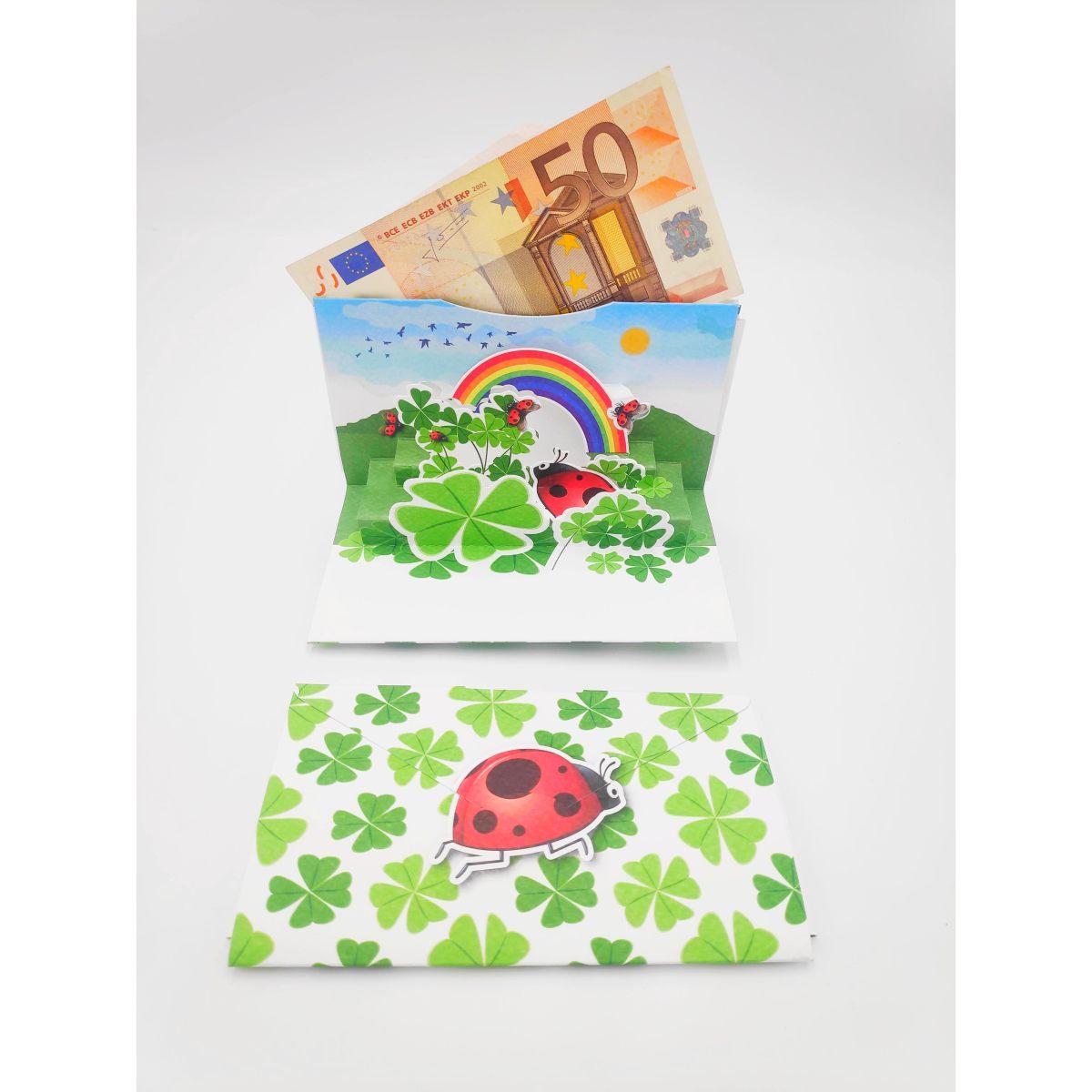 Biglietto portasoldi origamo buona fortuna